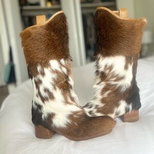 Cowhide Western Boots